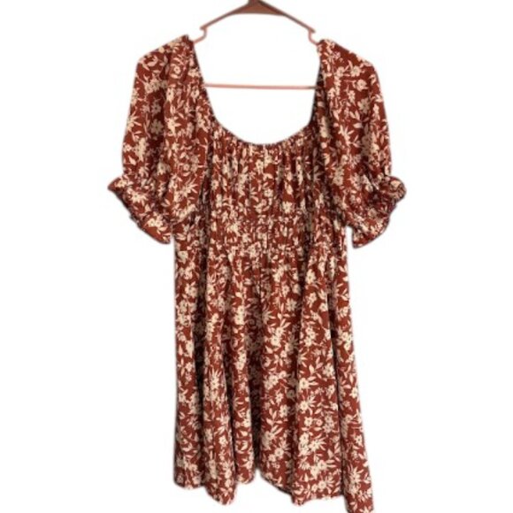 Inspired Hearts Red and White Floral Summer Dress - Size XL - Picture 2 of 6